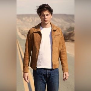 Schott NYC Duke Men’s Unlined Rough Out Suede Trucker Jacket Style:370